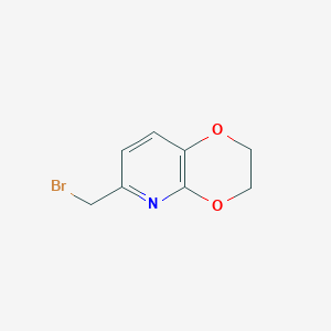 molecular formula C8H8BrNO2 B8304888 6-(Bromomethyl)-2,3-dihydro-[1,4]dioxino[2,3-b]pyridine 