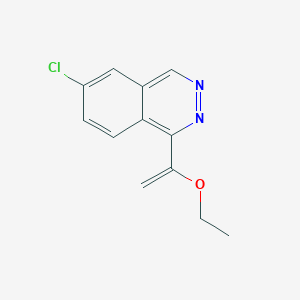 molecular formula C12H11ClN2O B8304915 6-Chloro-1-(1-ethoxyvinyl) phthalazine 