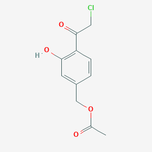 Acetic acid 4-(2-chloro-acetyl)-3-hydroxy-benzyl ester