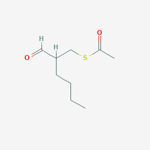 2-(Acetylthiomethyl)hexanal