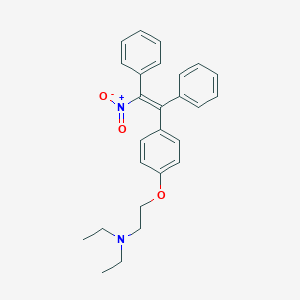 molecular formula C26H28N2O3 B083051 1-(p-(beta-Diethylaminoethoxy)phenyl)-2-nitro-1,2-diphenylethylene CAS No. 13542-78-4