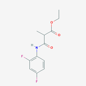 molecular formula C12H13F2NO3 B8305153 Ethyl 3-(2,4-difluorophenylamino)-2-methyl-3-oxopropanoate 