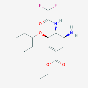 (3R,4R,5S)-ethyl 5-amino-4-(2,2-difluoroacetamido)-3-(pentan-3-yloxy)cyclohex-1-enecarboxylate