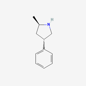 molecular formula C11H15N B8305199 (2R,4S)-2-Methyl-4-phenyl-pyrrolidine 