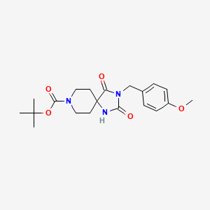 3-(4-Methoxybenzyl)-2,4-dioxo-1,3,8-triazaspiro[4.5]decane-8-carboxylic acid tert-butyl ester