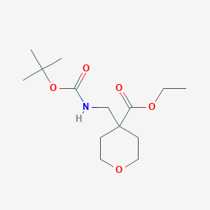 ethyl 4-(((tert-butoxycarbonyl)amino)methyl)tetrahydro-2H-pyran-4-carboxylate