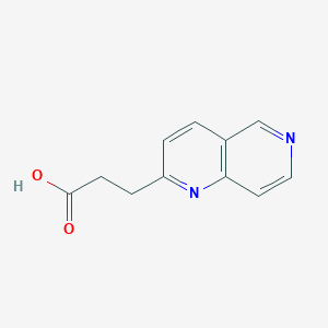 molecular formula C11H10N2O2 B8305307 1,6-Naphthyridine-2-propanoic acid 