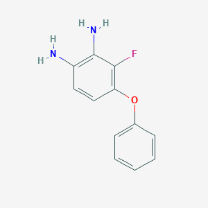 molecular formula C12H11FN2O B8305351 3-Fluoro-4-phenoxybenzene-1,2-diamine 