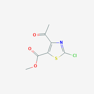 molecular formula C7H6ClNO3S B8305368 Methyl 4-acetyl-2-chloro-1,3-thiazole-5-carboxylate 