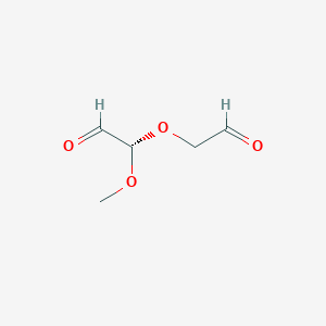molecular formula C5H8O4 B8305379 Acetaldehyde, methoxy(2-oxoethoxy)-, (S)- CAS No. 64952-08-5