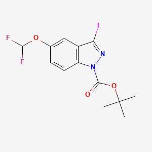 tert-butyl 5-(difluoromethoxy)-3-iodo-1H-indazole-1-carboxylate