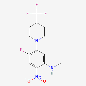 4-Fluoro-N-methyl-2-nitro-5-(4-trifluoromethyl-piperidin-1-yl)aniline