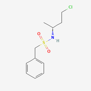 molecular formula C11H16ClNO2S B8305476 (R)-N-(4-chlorobutan-2-yl)-1-phenylmethanesulfonamide 