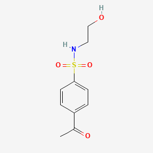 molecular formula C10H13NO4S B8305511 4-Acetyl-N-(2-hydroxyethyl)benzenesulfonamide 