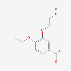 molecular formula C12H16O4 B8305562 3-(2-Hydroxy-ethoxy)-4-isopropoxy-benzaldehyde CAS No. 909853-94-7