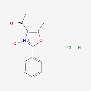 molecular formula C12H12ClNO3 B8305588 4-acetyl-5-methyl-2-phenyloxazole N-oxide hydrochloride CAS No. 18735-67-6