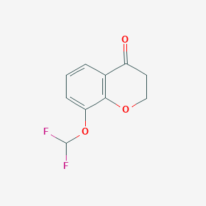 molecular formula C10H8F2O3 B8305606 8-Difluoromethoxychroman-4-one 