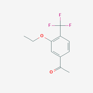 molecular formula C11H11F3O2 B8305612 1-(3-Ethoxy-4-trifluoromethyl-phenyl)-ethanone CAS No. 851263-21-3