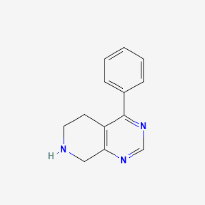 molecular formula C13H13N3 B8305626 4-Phenyl-5,6,7,8-tetrahydropyrido[3,4-d]pyrimidine 