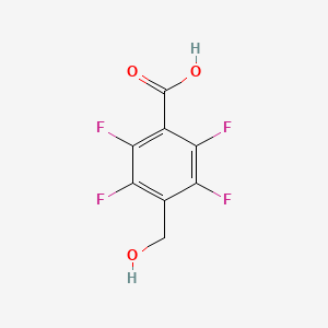 molecular formula C8H4F4O3 B8305647 4-Carboxy-2,3,5,6-tetrafluorobenzyl alcohol 