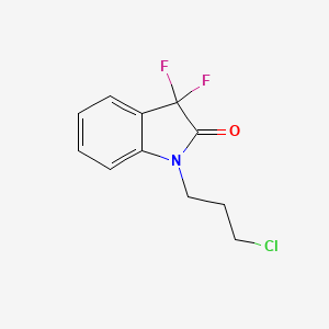 molecular formula C11H10ClF2NO B8305681 1-(3-Chloropropyl)-3,3-difluoroindolin-2-one 