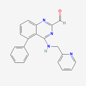 5-Phenyl-4-(pyridin-2-ylmethylamino)quinazoline-2-carbaldehyde