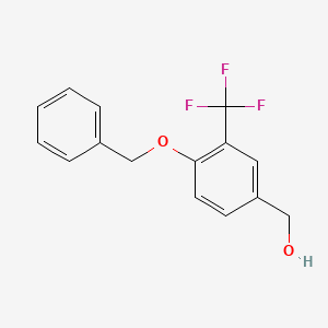 molecular formula C15H13F3O2 B8305758 (4-Benzyloxy-3-trifluoromethylphenyl)methanol CAS No. 536975-36-7