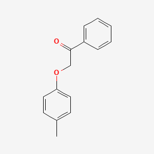 molecular formula C15H14O2 B8306084 alpha-(4-Methylphenoxy)acetophenone 