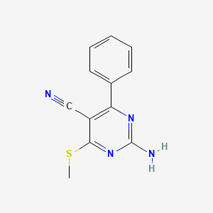 2-Amino-4-(methylthio)-6-phenyl-5-pyrimidinecarbonitrile