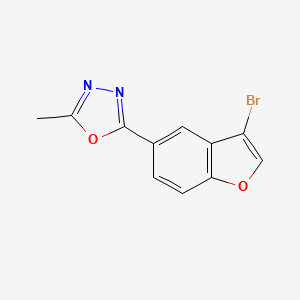 2-(3-Bromo-1-benzofuran-5-yl)-5-methyl-1,3,4-oxadiazole