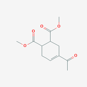 molecular formula C12H16O5 B8306265 Dimethyl 1,2,3,6-tetrahydro-4-acetyl-phthalate 