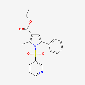 Ethyl 2-methyl-5-phenyl-1-(pyridin-3-ylsulfonyl)-1H-pyrrole-3-carboxylate