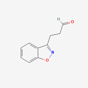 molecular formula C10H9NO2 B8306291 3-(Benzo[d]isoxazol-3-yl)-propionaldehyde 