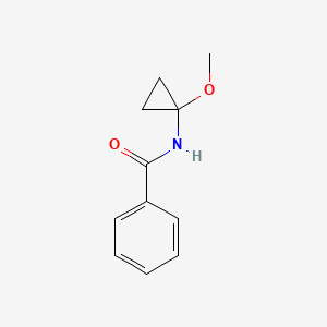 molecular formula C11H13NO2 B8306356 N-(-methoxycyclopropyl)-benzamide 