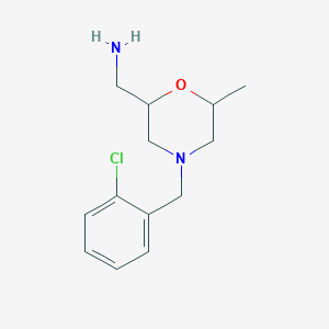 molecular formula C13H19ClN2O B8306362 2-Aminomethyl-4-(2-chlorobenzyl)-6-methylmorpholine 