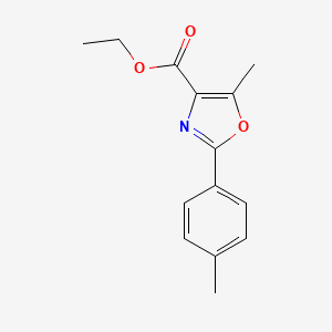 molecular formula C14H15NO3 B8306531 Ethyl 5-Methyl-2-(p-tolyl)oxazole-4-carboxylate 
