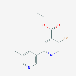 molecular formula C14H13BrN2O2 B8306538 Ethyl 5-bromo-5'-methyl-2,3'-bipyridine-4-carboxylate 