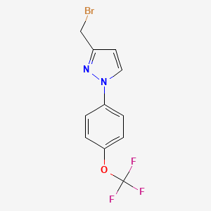3-(bromomethyl)-1-[4-(trifluoromethoxy)phenyl]-1H-pyrazole