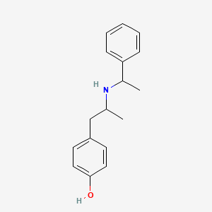 molecular formula C17H21NO B8306566 4-[2-(1-Phenyl-ethylamino)-propyl]-phenol 