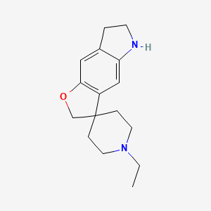 molecular formula C16H22N2O B8306674 Spiro[3H-furo[2,3-f]indole-3,4'-piperidine],1'-ethyl-2,5,6,7-tetrahydro- 