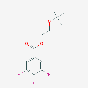 molecular formula C13H15F3O3 B8306687 2-[(2-methylpropan-2-yl)oxy]ethyl 3,4,5-trifluorobenzoate 