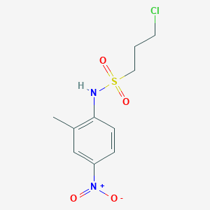 molecular formula C10H13ClN2O4S B8306719 N-(2-methyl-4-nitrophenyl)-3-chloropropane-1-sulfonamide 
