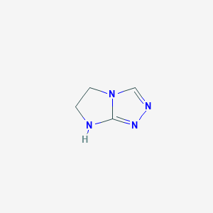 molecular formula C4H6N4 B8306919 5,6-dihydro-1H-imidazo[2,1-c][1,2,4]triazole 