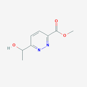 molecular formula C8H10N2O3 B8306977 Methyl 6-(1-hydroxyethyl)pyridazine-3-carboxylate 