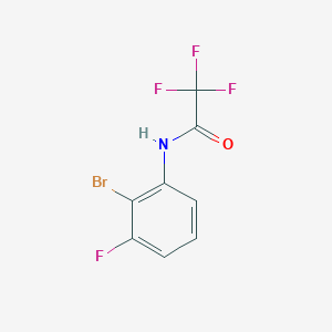 molecular formula C8H4BrF4NO B8307090 Acetamide, N-(2-bromo-3-fluorophenyl)-2,2,2-trifluoro- 