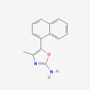 molecular formula C14H12N2O B8307159 2-Amino-4-methyl-5-(naphth-1-yl)oxazole 