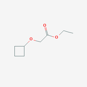 molecular formula C8H14O3 B8307198 Cyclobutoxyacetic Acid Ethyl Ester 