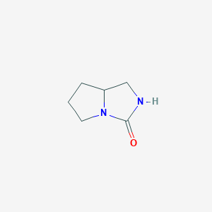molecular formula C6H10N2O B8307401 Hexahydro-3h-pyrrolo[1,2-c]imidazol-3-one 