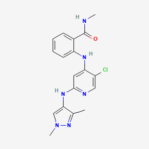 2-[[5-chloro-2-[(1,3-dimethylpyrazol-4-yl)amino]pyridin-4-yl]amino]-N-methylbenzamide