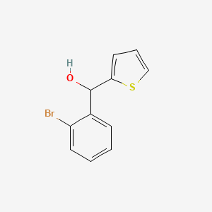 molecular formula C11H9BrOS B8307474 alpha-(2-Bromophenyl)-2-thiophenemethanol 